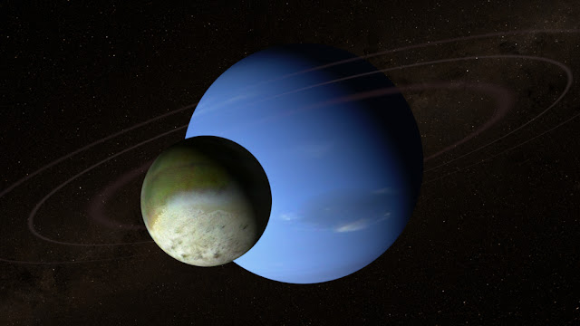 El gigante de hielo Neptuno es oscuro, frío y azotado por vientos supersónicos. Crédito: NASA