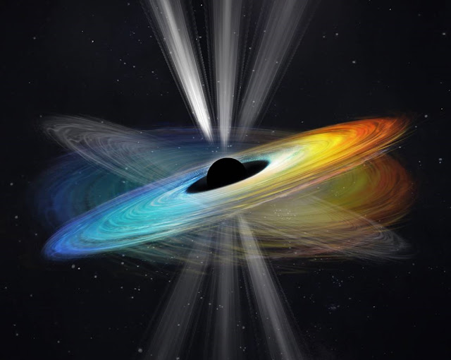 Dos décadas de observación de la galaxia M87 muestran un chorro oscilante conectado a un agujero negro giratorio. Crédito: Yuzhu Cui et al. 2023, Intouchable Lab@Openverse y Zhejiang Lab.