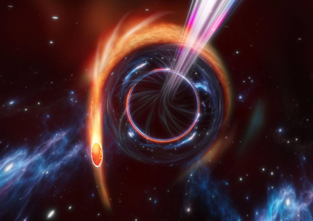 El evento mas lejano de agujero negro que engulle a una estrella