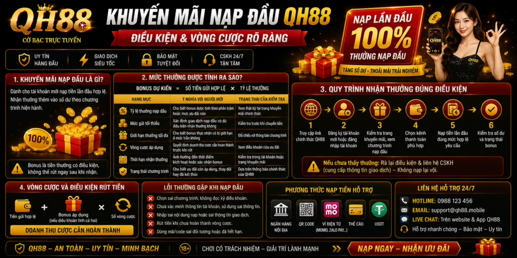 Khuyến mãi nạp đầu QH88