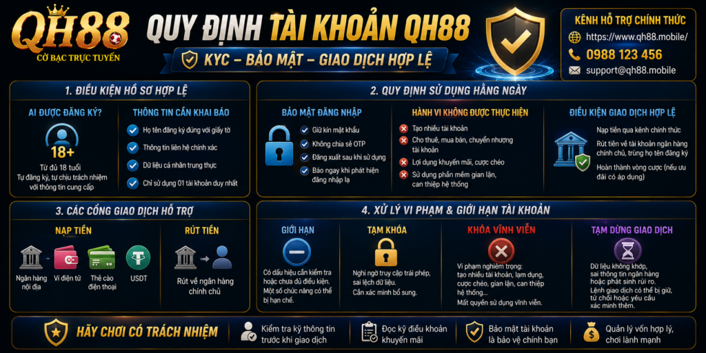 Quy định tài khoản QH88